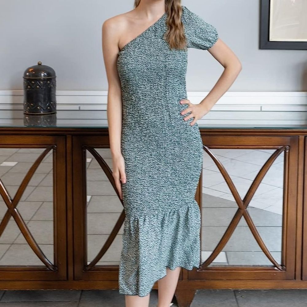 Fashion Women One Shoulder Sleeveless Casual Summer Dresses NWT Size XL - Picture 3 of 15